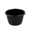 Plastová miska PP na polévku 750 ml kulatá černá O144 mm