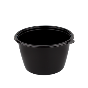 Plastová miska PP na polévku 750 ml kulatá černá O144 mm