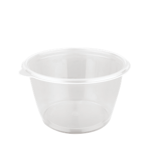 Plastová miska PP na polévku 750 ml kulatá transparentní O144 mm