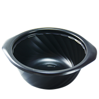 Plastová miska PP na polévku 400 ml kulatá černá O125 mm