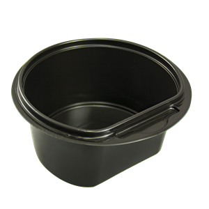 Plastová miska PP na polévku 500 ml kulatá černá O145 mm