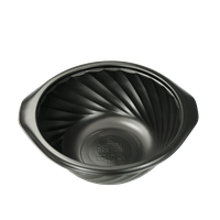 Plastová miska PP na polévku 550 ml kulatá černá O147 mm