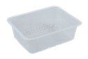 Plastová zatavovací miska PP 227x178x80 mm 1D žebr.