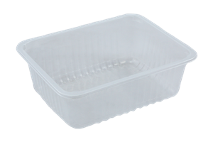 Plastová zatavovací miska PP 227x178x80 mm 1D žebr.