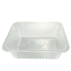 Plastová zatavovací miska PP 227x178x80 mm 1D žebr.