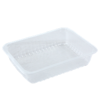 Plastová zatavovací miska PP 227x178x50 mm 1D tr. žebr.