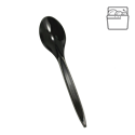 Plastová lžíce 18 cm černá opakovaně použitelná