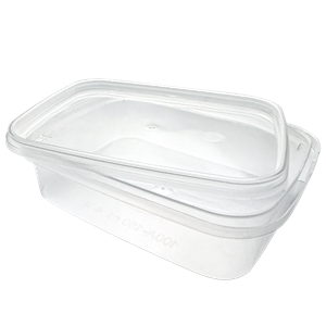 Víčko PP hranaté k vaničce s plombou 150/200/ 550 ml