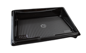 Plastová miska na SUSHI PET 183x128x30 mm černá