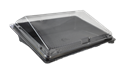 Plastové víčko PET k misce na SUSHI 183x128x32 mm transparentní