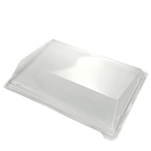 Plastové víčko PET k misce na SUSHI 183x128x32 mm transparentní