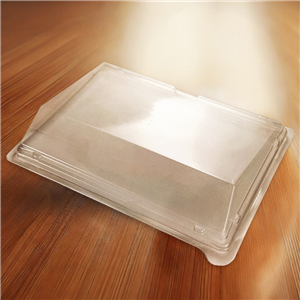Plastové víčko PET k misce na SUSHI 183x128x32 mm transparentní