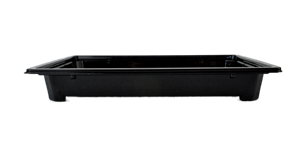 Plastová miska na SUSHI PET 188x134x25 mm černá