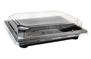 Plastová miska na SUSHI PET 188x134x25 mm černá