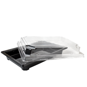 Plastové víčko PET k misce na SUSHI 188x134x30 mm transparentní