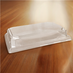 Plastové víčko PET k misce na SUSHI 188x134x30 mm transparentní