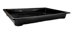 Plastová miska na SUSHI PET 242x168x25 mm černá