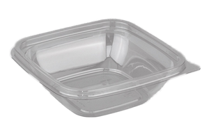 Plastová miska PP 126x126x38 mm hranatá 250 ml transparentní