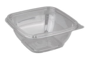 Plastová miska PP 126x126x51 mm hranatá 375 ml transparentní