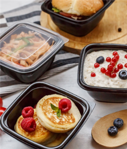 Plastová miska PP 126x126x51 mm hranatá 375 ml transparentní