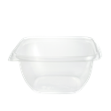 Plastová miska PP 126x126x60 mm hranatá 500 ml transparentní