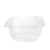 Plastová miska PP 126x126x60 mm hranatá 500 ml transparentní