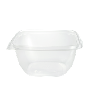 Plastová miska PP 126x126x60 mm hranatá 500 ml transparentní