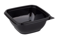 Plastová miska PP 126x126x60 mm hranatá 500 ml černá