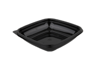 Plastová miska PP 160x160x36 mm hranatá 375 ml černá