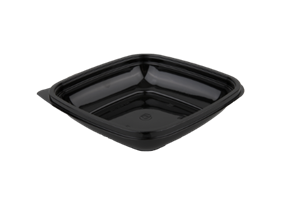 Plastová miska PP 160x160x36 mm hranatá 375 ml černá