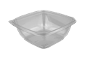 Plastová miska PP 160x160x45 mm hranatá 500 ml transparentní