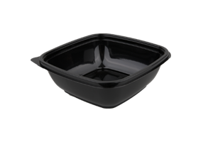 Plastová miska PP 160x160x45 mm hranatá 500 ml černá