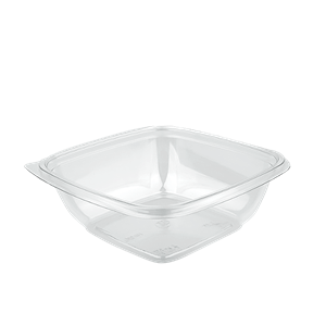 Plastová miska PP 160x160x53 mm hranatá 625 ml transparentní