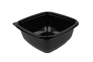 Plastová miska PP 160x160x62 mm hranatá 750 ml černá
