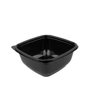 Plastová miska PP 160x160x69 mm hranatá 875 ml černá