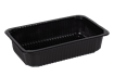 Plastová miska PP 275x175x50 mm hranatá 1600 ml černá