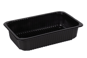 Plastová miska PP 275x175x50 mm hranatá 1600 ml černá