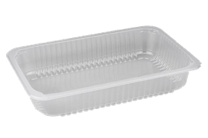 Plastová miska PP 275x175x75 mm hranatá 2400 ml transparentní