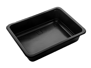 Plastová miska PP 190x144x45 mm 1-dílná 875 m černá