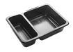 Plastová miska PP 190x144x45 mm 2-dílná 245+555 ml černá