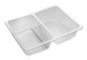 Plastová miska PP 190x144x45 mm 2-dílná 400+400 ml transparentní 