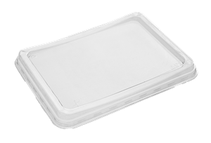 Plastové víčko PET hranaté pro misky 190x144 mm transparentní