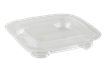 Plastové víčko PET hranaté pro misky 93x93 mm transparentní