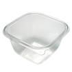 Plastová miska rPET 125x125x53 mm hranatá 375 ml transparentní