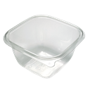 Plastová miska rPET 125x125x53 mm hranatá 375 ml transparentní