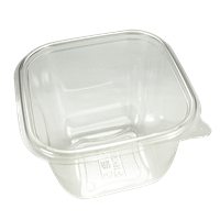 Plastová miska rPET 125x125x95 mm hranatá 750 ml transparentní