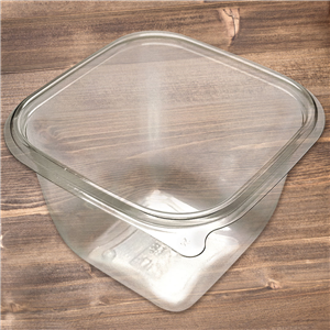 Plastová miska rPET 125x125x95 mm hranatá 750 ml transparentní