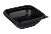 Plastová miska PET 126x126x38 mm hranatá 250 ml černá