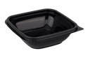 Plastová miska PET 126x126x38 mm hranatá 250 ml černá