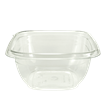 Plastová miska PET 126x126x60 mm hranatá 500 ml transparentní